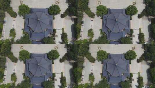 广州中山纪念堂航拍高清在线视频素材下载