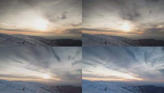 Sn Ski Sunset02高清在线视频素材下载
