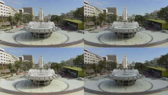 公园中心的喷泉高清在线视频素材下载