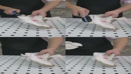 C2307竖版洗鞋短视频素材高清在线视频素材下载