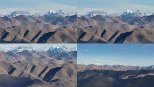 航拍西藏定日县珠峰山脉风光高清在线视频素材下载