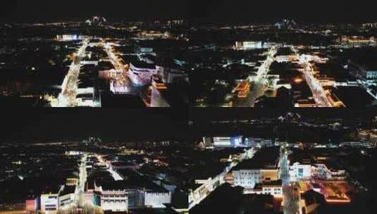 合集苏州观前街夜景航拍高清在线视频素材下载