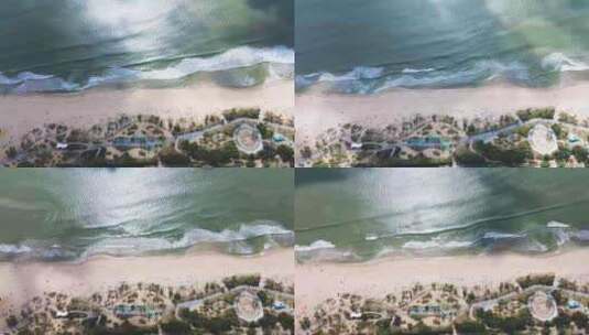 海边沙滩海浪旅游度假区6高清在线视频素材下载