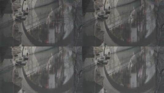 石桥水面倒影高清在线视频素材下载