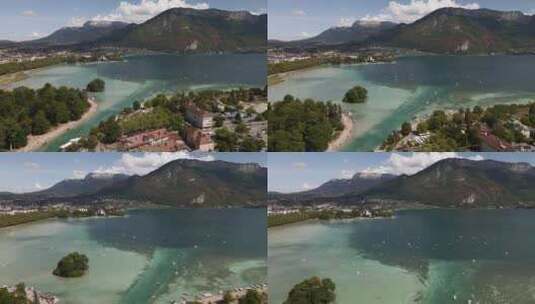 4K航拍欧洲瑞士法国小镇高清在线视频素材下载