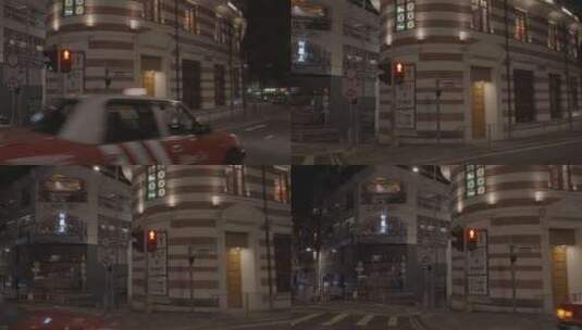 香港中环夜景街景高清在线视频素材下载