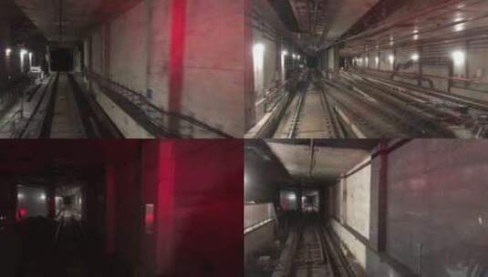 地铁隧道穿梭 无人驾驶 4008高清在线视频素材下载