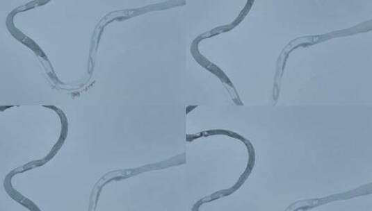 呼伦贝尔自然风光莫尔格勒河冬季雪景高清在线视频素材下载