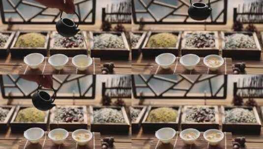 五谷杂粮和茶文化高清在线视频素材下载