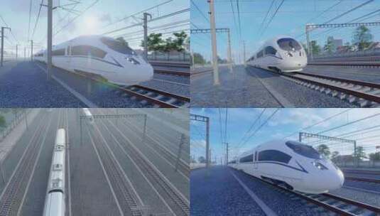 和谐号 中国速度 高铁高清在线视频素材下载