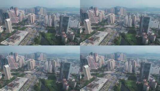 深圳罗湖区城市建筑交通航拍高清在线视频素材下载