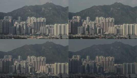 香港高楼视角延时高清在线视频素材下载