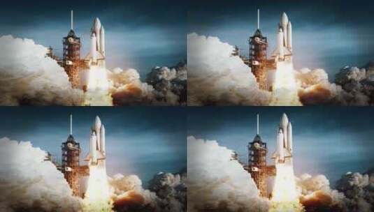 4K-火箭发射慢镜头高清在线视频素材下载