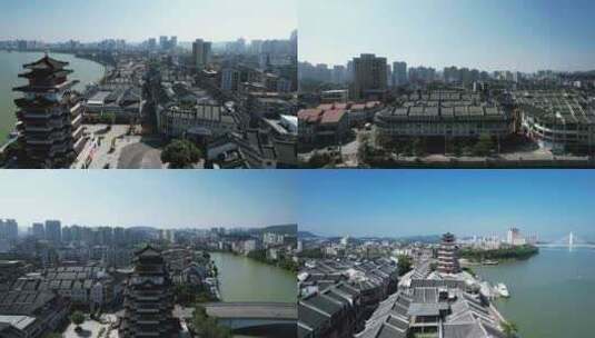 广东惠州水东街商业街航拍高清在线视频素材下载
