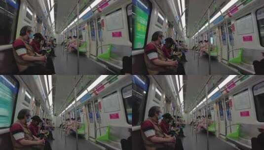 地铁出站进站旅客视角高清在线视频素材下载