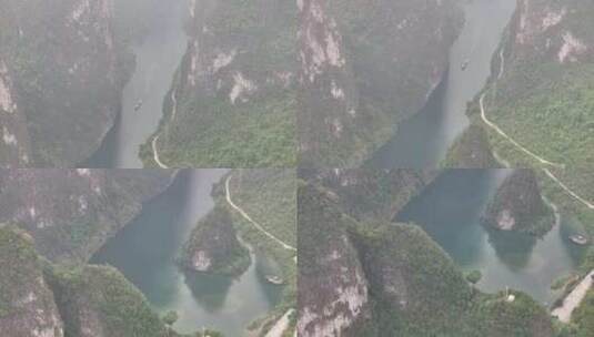 河池小三峡景区航拍高清在线视频素材下载