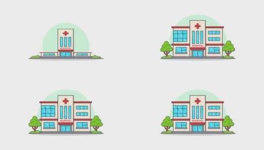 4K医院建筑动画高清在线视频素材下载