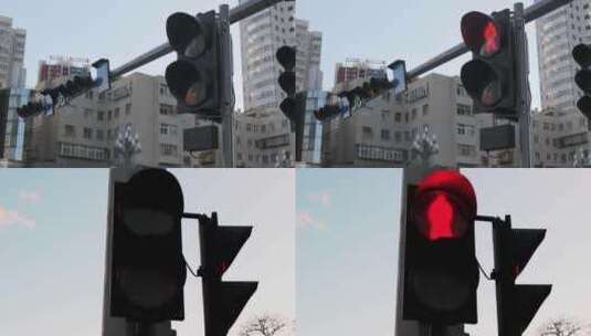 红绿灯信号灯高清在线视频素材下载