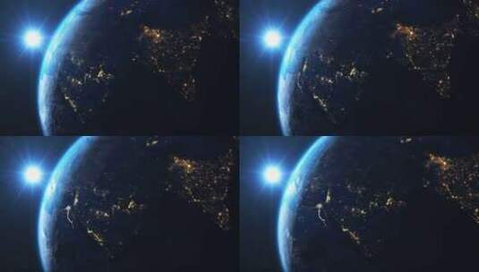 太空视角看地球自转高清在线视频素材下载