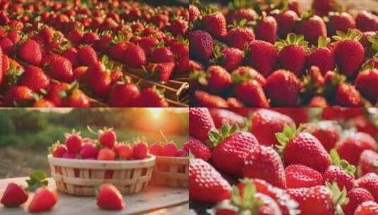 草莓水果高清在线视频素材下载