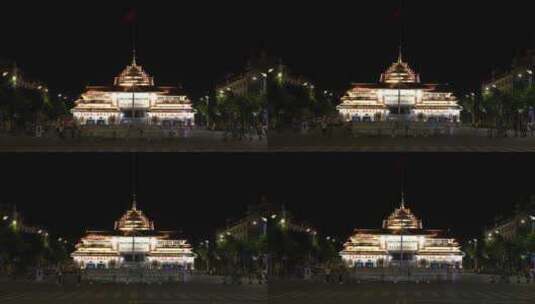 中华人民共和国瑞丽口岸夜景高清在线视频素材下载