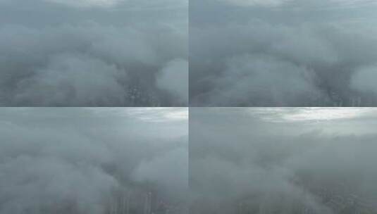 城市云雾缭绕高清在线视频素材下载