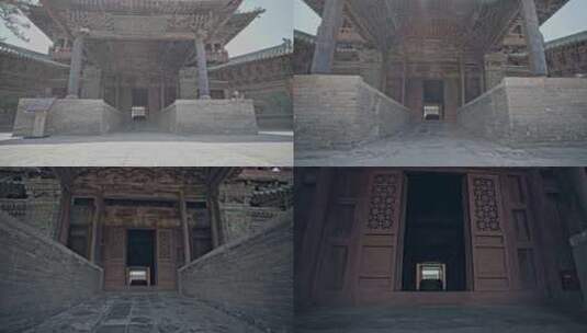 榆次老城城隍庙穿行高清在线视频素材下载