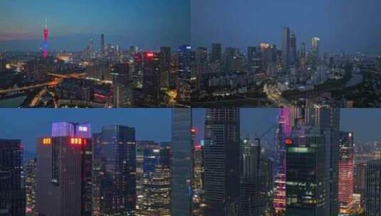 4K 广州珠江新城夜景高清在线视频素材下载