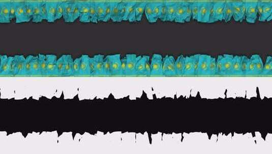 哈萨克斯坦国旗悬挂横幅无缝循环，带有凹凸高清在线视频素材下载