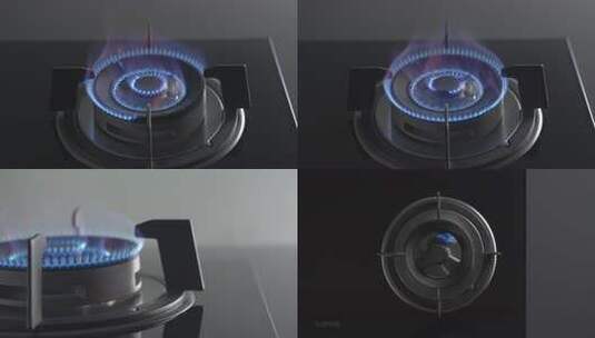 燃气灶打火高清在线视频素材下载