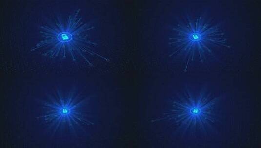 未来数字数据安全挂锁电路高清在线视频素材下载