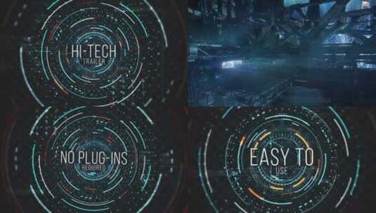 高科技机械感电影预告片开场展示AE模板高清AE视频素材下载