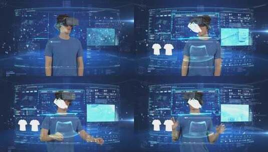 精品 · 智能VR挑选衣物高清AE视频素材下载