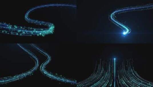 科技粒子数字光效穿梭高清AE视频素材下载