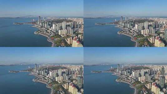 青岛浮山湾青岛城市全景高清在线视频素材下载
