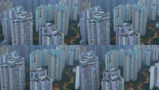 城市密集高楼住宅小区成都卓锦城高清在线视频素材下载