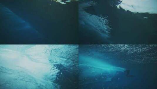 海底拍摄冲浪高清在线视频素材下载