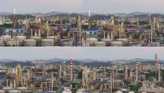 石油化工厂天然气能源环保化学工程高清在线视频素材下载