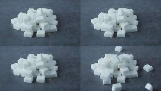 方糖 结晶 白糖高清在线视频素材下载