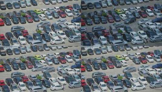 停车场车辆快速移动高清在线视频素材下载