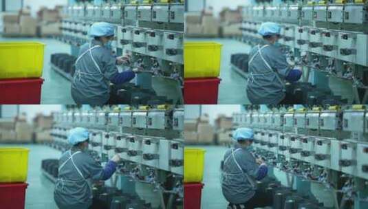 羊绒车间纺织厂高清在线视频素材下载