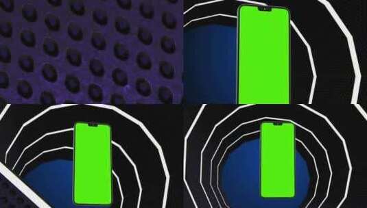 智能手机3D铁灯隧道绿屏高清在线视频素材下载