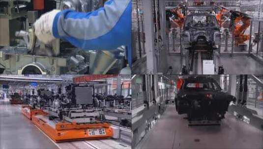 汽车工业制造生产车间高清在线视频素材下载