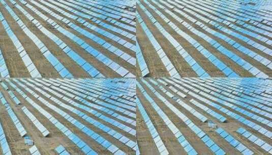 新疆阿勒泰福海太阳能发电场HDR航拍高清在线视频素材下载