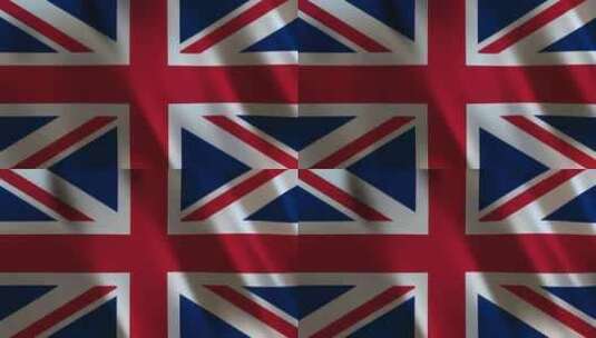 英国国旗，3D渲染高清在线视频素材下载