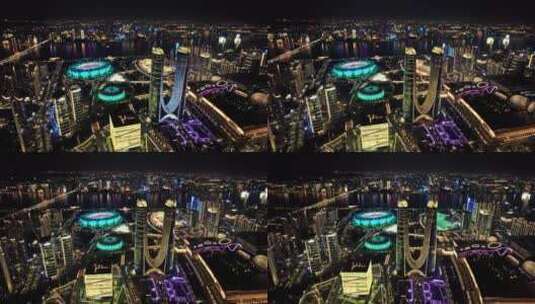 杭州世纪中心 杭州之门 杭州奥体中心航拍高清在线视频素材下载