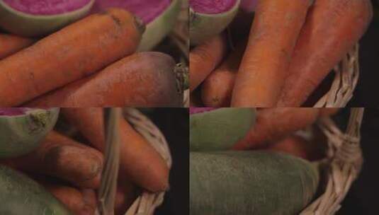 胡萝卜水萝卜各种萝卜 (3)高清在线视频素材下载