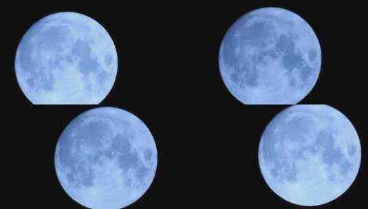 高清转动的蓝色月亮高清在线视频素材下载