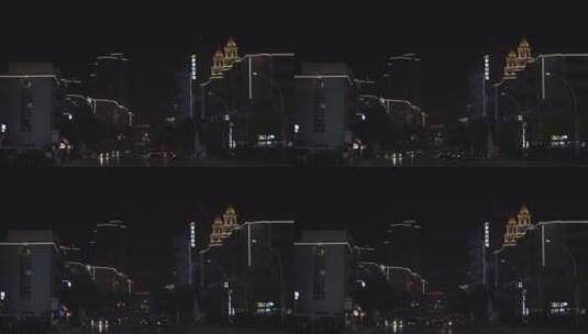 4k城市夜景马路行人车流镜头高清在线视频素材下载