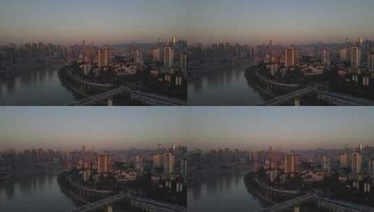 重庆城市建筑错落林立生活航拍4K原素材高清在线视频素材下载